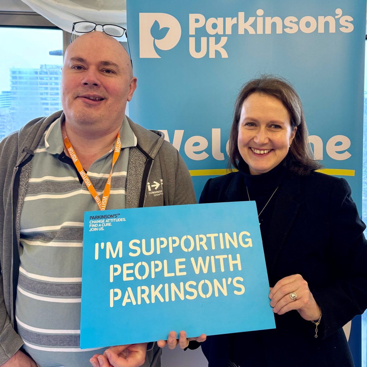ParkinsonsUK's tweet photo. Superb Parliamentary reception hosted by @NeuroAlliance yesterday morning. Volunteer John spoke to MPs and Peers about the urgency of getting a fully staffed NHS Parkinson’s workforce including neurologists, physios, Parkinson’s nurses, Mental Health support and speech therapists https://t.co/79KrbXw7cL