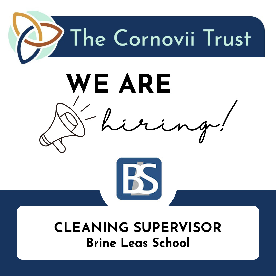 We have a new vacancy for a Cleaning Supervisor at Brine Leas School. Please see The Cornovii Trust website for details: thecornoviitrust.org/vacancies

#cheshireeastjobs #nantwich #NantwichJobs #JobAlert
