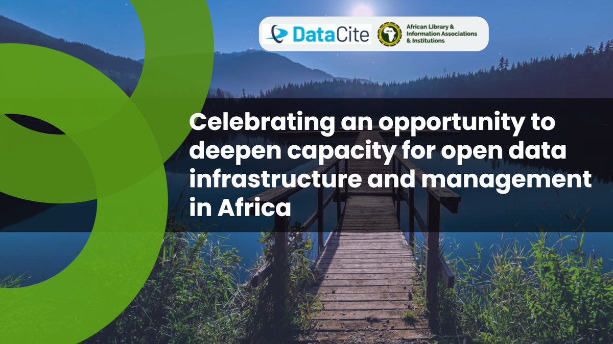 AfLIA (@afliacon) on Twitter photo We celebrate another step forward in strengthening #OpenData infrastructure and management in Africa! AfLIA is proud to be a recipient of the <a href="/DataCite/">DataCite (inactive Mar 2025)</a> Global Access Fund.
Learn more about the exciting opportunity: web.aflia.net/celebrating-an…
#OpenScience #AfLIA #DataCite We celebrate another step forward in strengthening #OpenData infrastructure and management in Africa! AfLIA is proud to be a recipient of the <a href="/DataCite/">DataCite (inactive Mar 2025)</a> Global Access Fund.
Learn more about the exciting opportunity: web.aflia.net/celebrating-an…
#OpenScience #AfLIA #DataCite