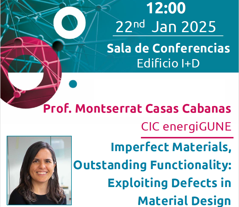 INMAdivulga's tweet photo. 2️⃣2️⃣ de enero SEMINARIO INMA IMPULSO CON LA la Prof. Montserrat Casas Cabanas , del CIC eneriGUNE
https://t.co/byAK4UdbNU
@unizar @AragonCsic @Ciencias_Unizar https://t.co/8slAriGp3b