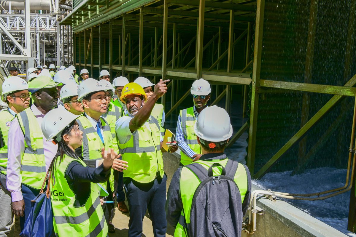 KenGenKenya's tweet photo. As the #JapanInOlkaria delegation tours the @KenGenKenya Geothermal Fields, the story of Olkaria is unfolding. A story of bold #GreenEnergyKE ambitions, groundbreaking technology, and partnerships that have stood the test of time. #KenGenPartnerships  ^EM https://t.co/BrnWOA3q7b
