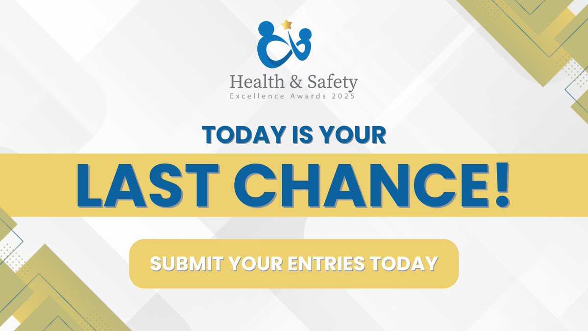 Final call! The extended deadline for the Health &amp; Safety Excellence Awards 2025 is today. Submit your entry and use the Winner’s Toolkit to make it count. Celebrate your impact on 17th April.
📌landing.hsawards.ie/Health-and-Saf…

#HSAwardsIRL