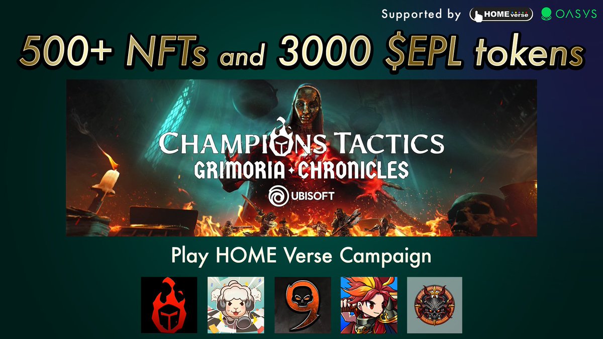 HOME Verse🏝 (@homeverse_games) on Twitter photo Kick off 2025 right! 🎉The #PlayHOMEVerse campaign powered by <a href="/oasys_games/">Oasys Gaming Hub</a> and <a href="/DMissionZone/">dmission.me</a>, is here to introduce #ChampionsTactics to the HOME Verse community! 🚀
We are giving away total of 500+ NFTs and 3000 $EPL tokens to lucky winners🤑
✅Complete tasks
✅Earn Champions Kick off 2025 right! 🎉The #PlayHOMEVerse campaign powered by <a href="/oasys_games/">Oasys Gaming Hub</a> and <a href="/DMissionZone/">dmission.me</a>, is here to introduce #ChampionsTactics to the HOME Verse community! 🚀
We are giving away total of 500+ NFTs and 3000 $EPL tokens to lucky winners🤑
✅Complete tasks
✅Earn Champions