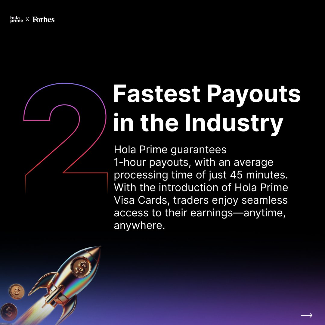 HolaPrimeGlobal's tweet image. We’re proud to be featured in Forbes for leading the charge in transforming the prop trading world! From unmatched transparency and lightning-fast payouts to our trader-first approach, Hola Prime is setting new standards for the industry.

#HolaPrime #ForbesFeature