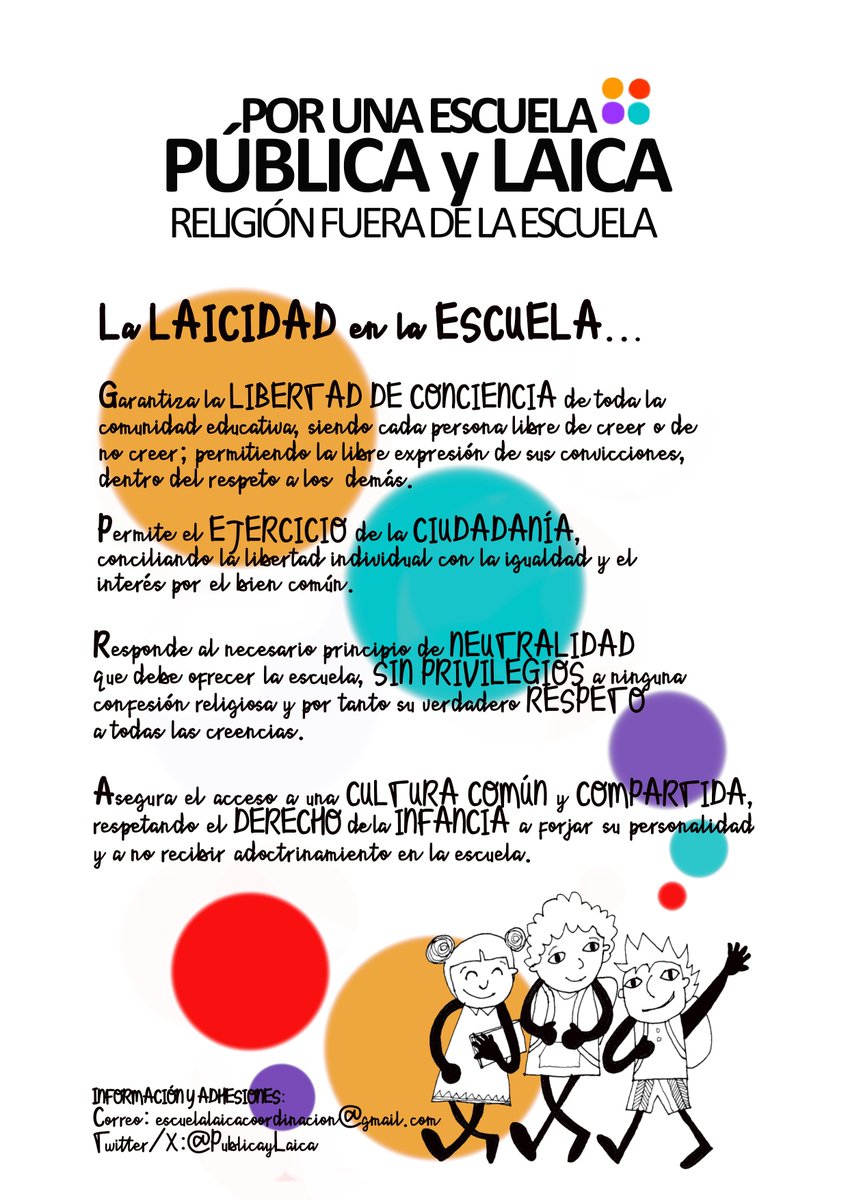 CAMPAÑA RELIGIÓN FUERA DE LA ESCUELA (@publicaylaica) on Twitter photo 