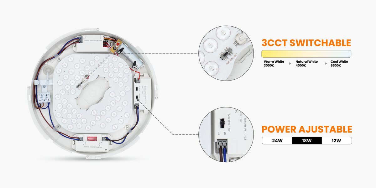 GraceLighting's tweet photo. New Modular Ceiling Light, easy plug-and-play modules installation. IP65 and IK10. A DIP switch makes adjusting power and CCT easy, with a microwave motion sensor and a 3-hour emergency battery backup.
Learn More👉https://t.co/EfZOb1ZV6F
info@gracelighting.net
#ceilinglight https://t.co/B3c2dq9EQq