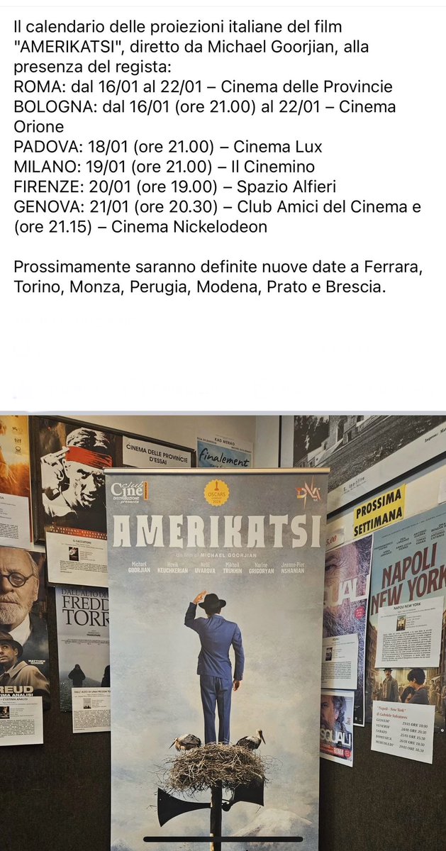 EmAliprandi's tweet photo. “Amerikatsi”, film armeno entrato anche nella short list degli #Oscar è una pellicola delicata, ironica, commovente. Superba interpretazione di Goorjian. 
Peccato la (inevitabile) breve programmazione in Italia. 
Non perdetelo!
#Amerikatsi #Armenia https://t.co/K18BteMdmO