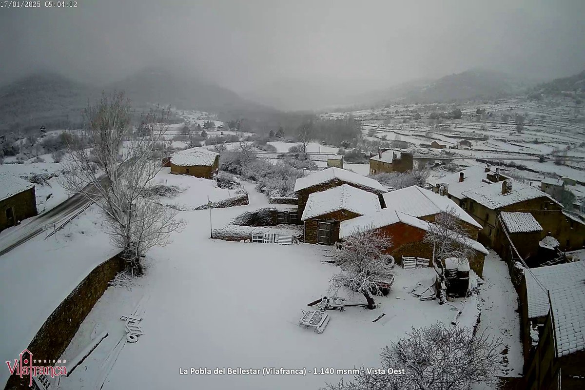 ❄️❄️ Así se ve el Río de las Truchas desde la webcam instalada en el término de Vilafranca 🤩