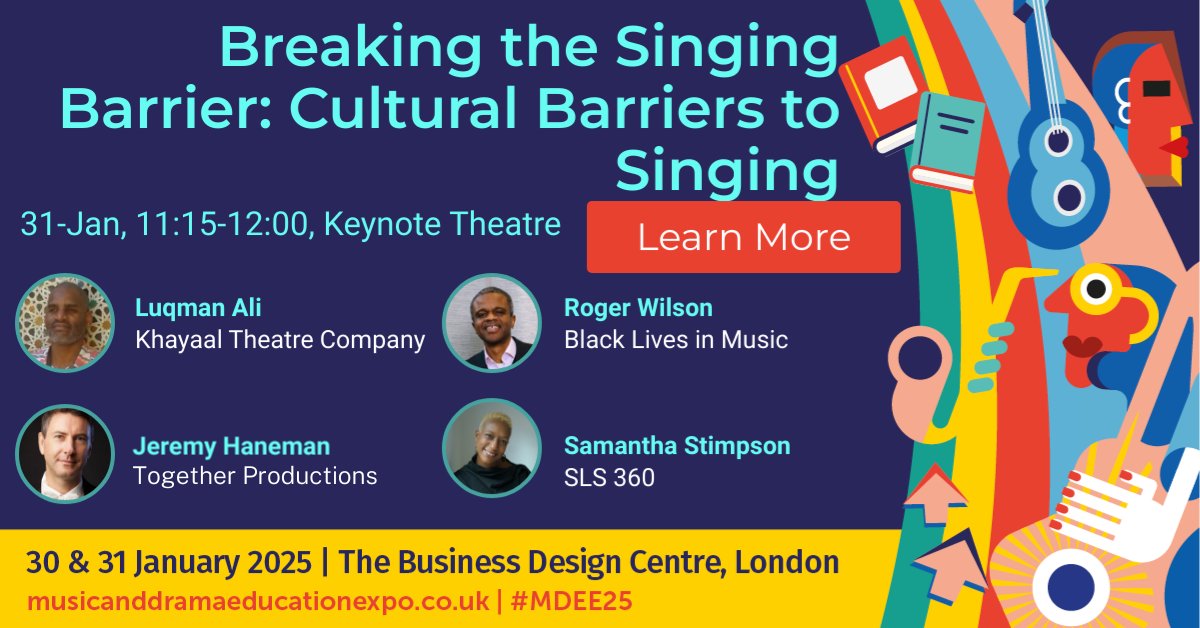 ISM (@ism_music) on Twitter photo In two weeks, the @ISM_Trust will host #BreakingTheSingingBarrier at @MusicDramaEd!πΆ
Join <a href="/JeremyHaneman/">Jeremy Haneman</a>, <a href="/Luqman_A_Ali/">Luqman Ali</a>, <a href="/SamStimpson360/">Sam Stimpson (Spence)</a> & Roger Wilson <a href="/BLKLivesinMusic/">Black Lives in Music</a> as they discuss religion, family attitudes, cultural legacy & navigating expectations. #MDEE25 In two weeks, the @ISM_Trust will host #BreakingTheSingingBarrier at @MusicDramaEd!πΆ
Join <a href="/JeremyHaneman/">Jeremy Haneman</a>, <a href="/Luqman_A_Ali/">Luqman Ali</a>, <a href="/SamStimpson360/">Sam Stimpson (Spence)</a> & Roger Wilson <a href="/BLKLivesinMusic/">Black Lives in Music</a> as they discuss religion, family attitudes, cultural legacy & navigating expectations. #MDEE25