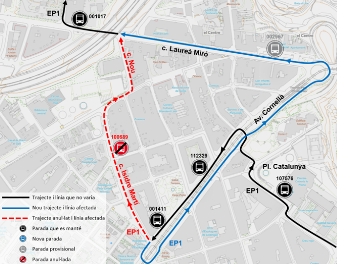 ajesplugues's tweet photo. 📢AVÍS! #Esplugues

⚠️Talls puntuals de trànsit per les obres de millora del c. Lluís Millet

🗓️Del dilluns 20 a les 8 h ➡️al dimarts 21 de gener a les 19 h 

🚍També hi haurà afectacions a l'EP1 amb desviament provisional al c. Isidre Martí afectant parades. https://t.co/G459zfgbHI