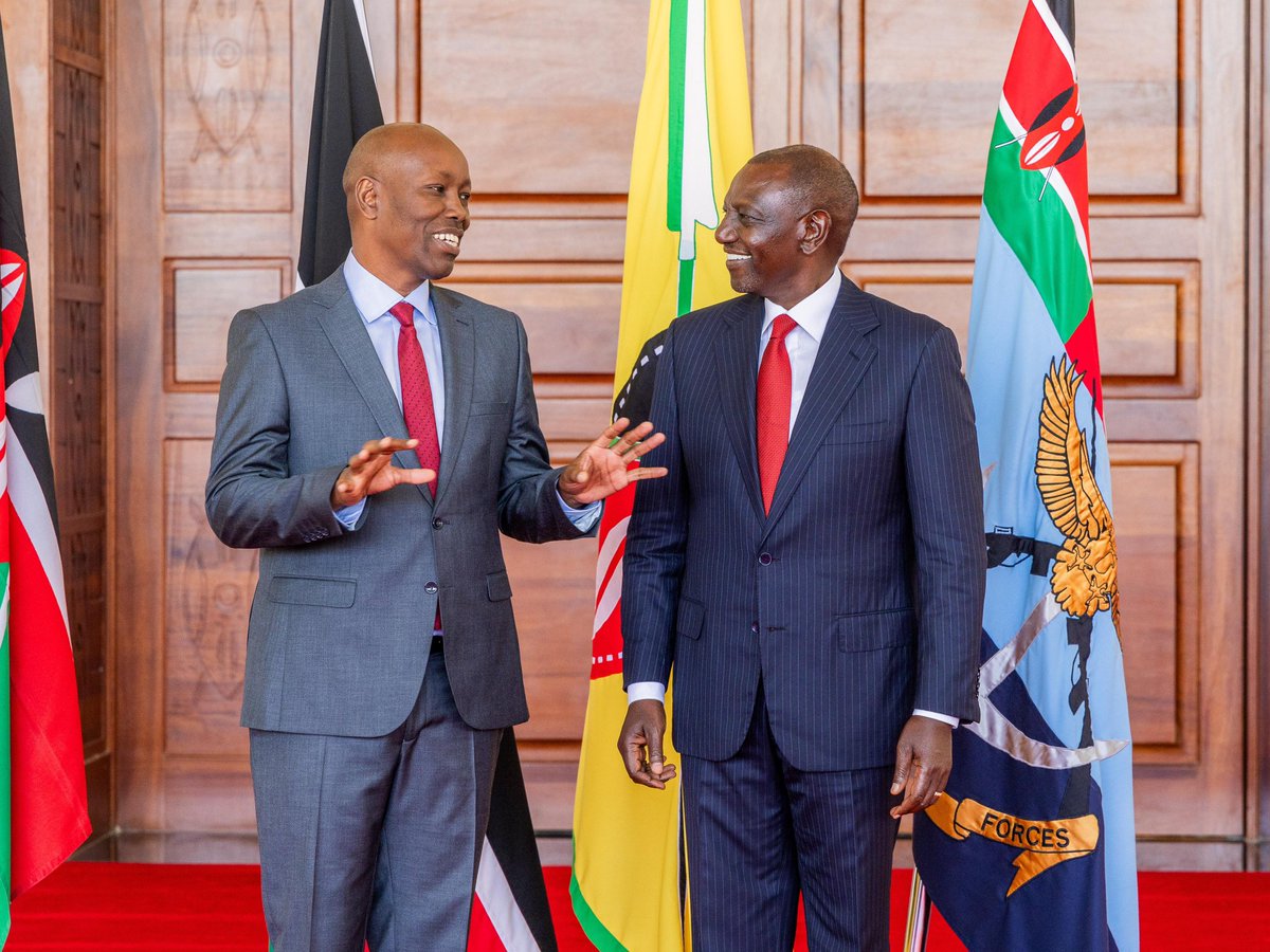 GovLeeKinyanjui's tweet photo. Sworn in today as CS @MITIKenya in an event witnessed by H.E. President William Ruto at State House, Nairobi.

I pledge to do my best to fulfill the Ministry's mandate, especially in revitalizing manufacturing &amp; positioning Kenya as regional investment hub. https://t.co/7xcTpMzdXg