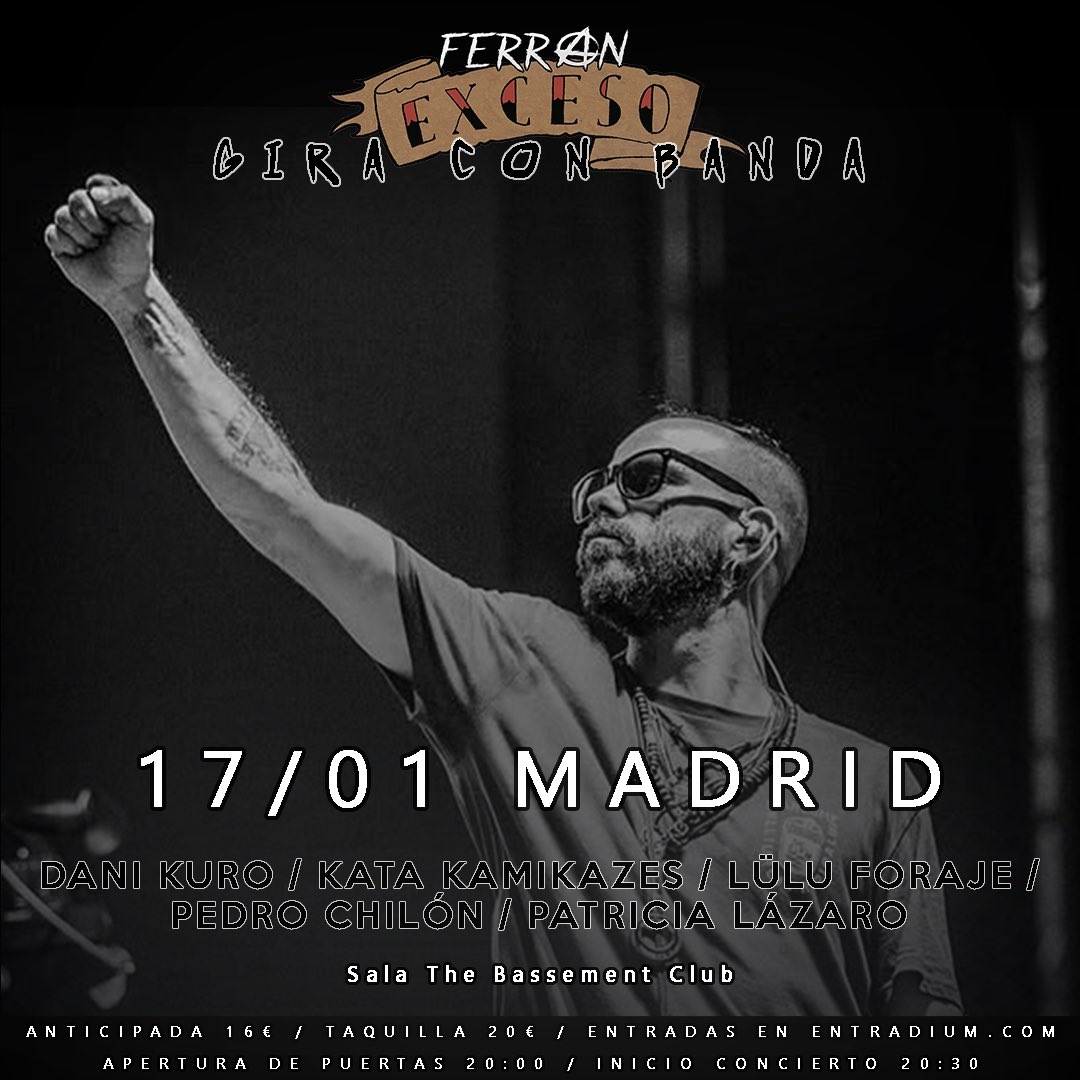 Últimas horas para pillar tu entrada a precio de Anticipada!!

📍MADRID (The Bassement. C/Galileo 26)
⏰ Puertas 20:00 / Inicio 20:30
🎟️ entradium.com/events/madrid-…