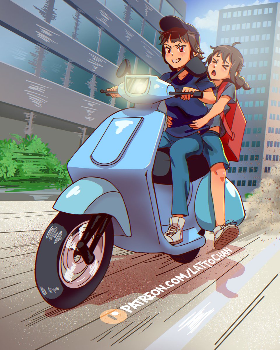 LattoChan's tweet image. Your Pizza is on its way!🏍️🍕🍃

#Megumin #Yunyun