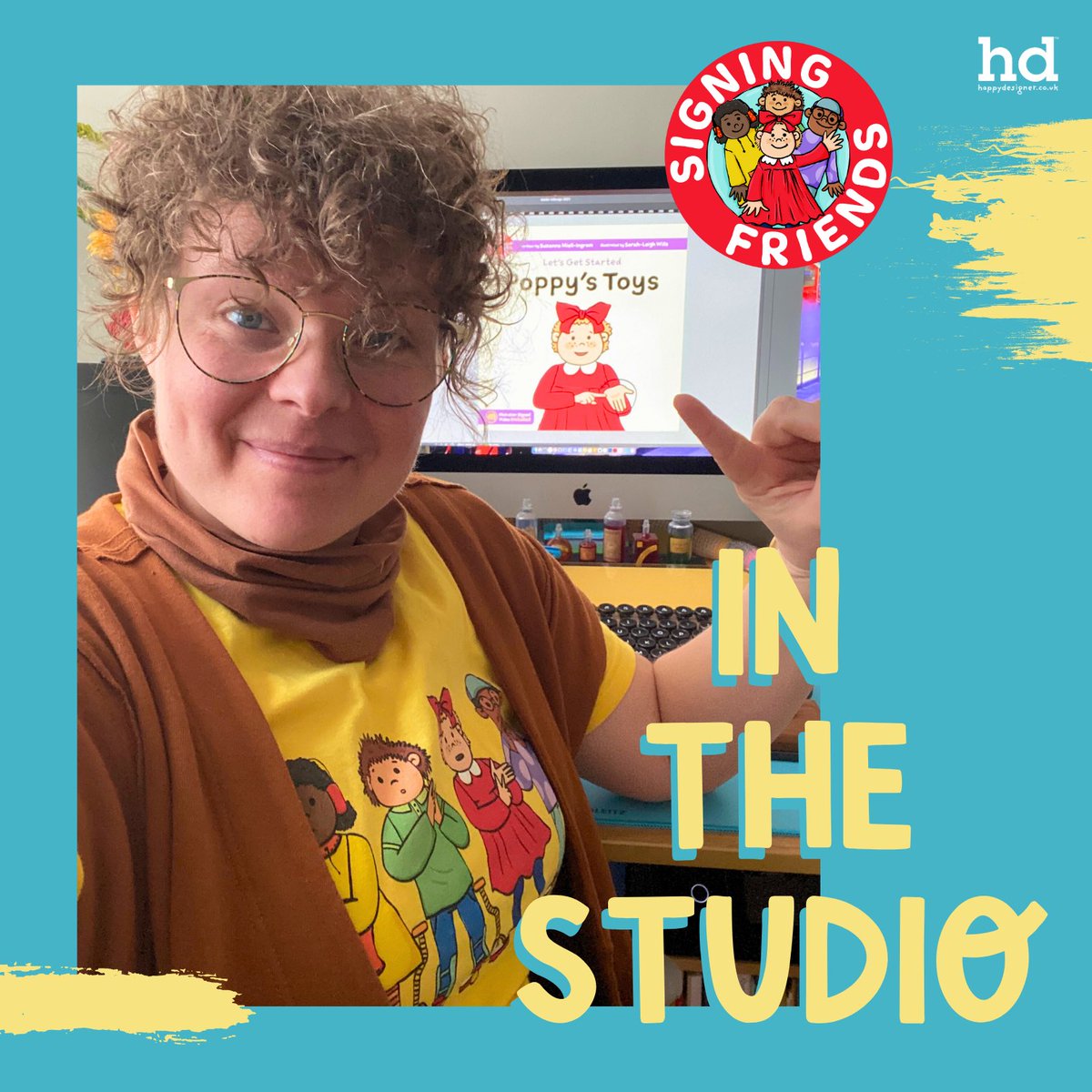 happydesigner's tweet photo. How’s your Friday? 🙂

Sarah’s is awesome ✍️❤️ 

Today she’s working on @SigningFriends 

@singinghands #makaton #signingfriends https://t.co/m0pnNPVPeO