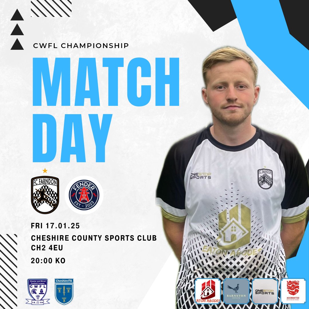 FC Farndon (@fc_farndon) on Twitter photo π ππ§πππππ¬ β«οΈβͺοΈ
First League game of 2025 and its Friday Night Football under the lights!
π Friday 17th Jan 2025
ποΈ <a href="/Fender_FC/">FenderFc</a>
π <a href="/CWFL_Press/">@CWFL-Press</a> Championship
π The Cheshire County Sports Club
π 20:00pm
You're all welcome to come along π
#Upthefarndon
<a href="/CheshireThe/">The Cheshire</a> π ππ§πππππ¬ β«οΈβͺοΈ
First League game of 2025 and its Friday Night Football under the lights!
π Friday 17th Jan 2025
ποΈ <a href="/Fender_FC/">FenderFc</a>
π <a href="/CWFL_Press/">@CWFL-Press</a> Championship
π The Cheshire County Sports Club
π 20:00pm
You're all welcome to come along π
#Upthefarndon
<a href="/CheshireThe/">The Cheshire</a>