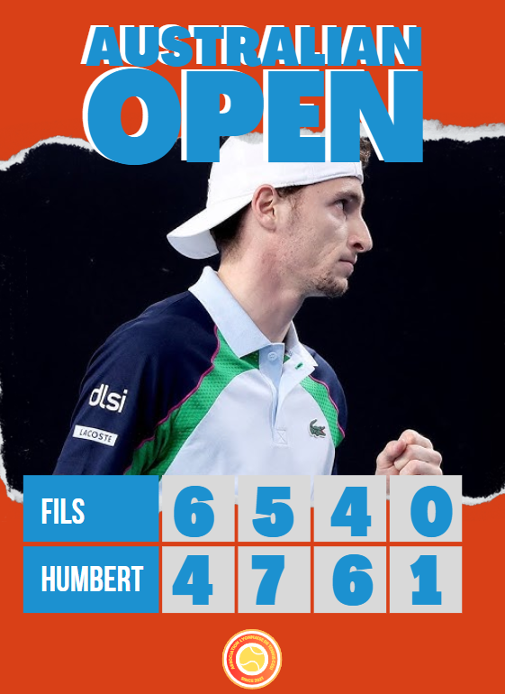 ALTC_actu's tweet photo. 🇫🇷 HUMBERT REMPORTE LE DUEL FRANCO FRANCAIS, ABANDON DE FILS #AusOpen https://t.co/Tz4CNyhQjV