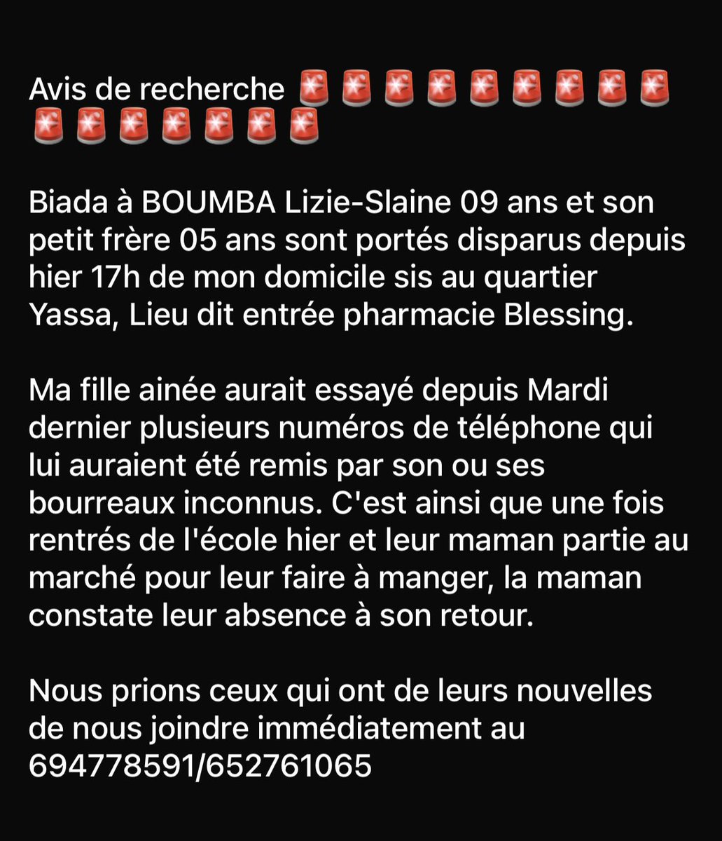 S’il vous plaît aidez moi à partager 🙏🏽🙏🏽🙏🏽
Mon amie est en pleurs depuis des jours 😭😭😭