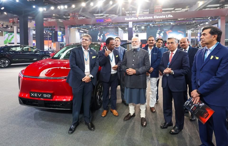 PM Narendra Modi ji building the future of mobility at #bharatmobility2025