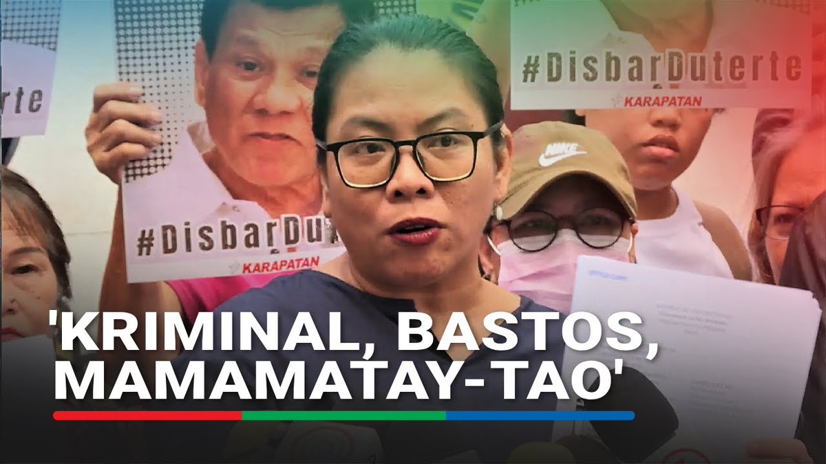 ABSCBNNews's tweet photo. 'AYAW NA NAMING MARINIG SI DUTERTE SA IMPEACHMENT TRIAL'
Matapos magprisintang abogado si Rodrigo Duterte sa kasong impeachment ng anak na si Vice President Sara Duterte, gusto ngayon ipa-disbar ng isang grupo ang dating pangulo, dahil anila, "Dinuduraan niya ang propesyon ng abogasya."
Panoorin: https://t.co/Y0QU2HfD10