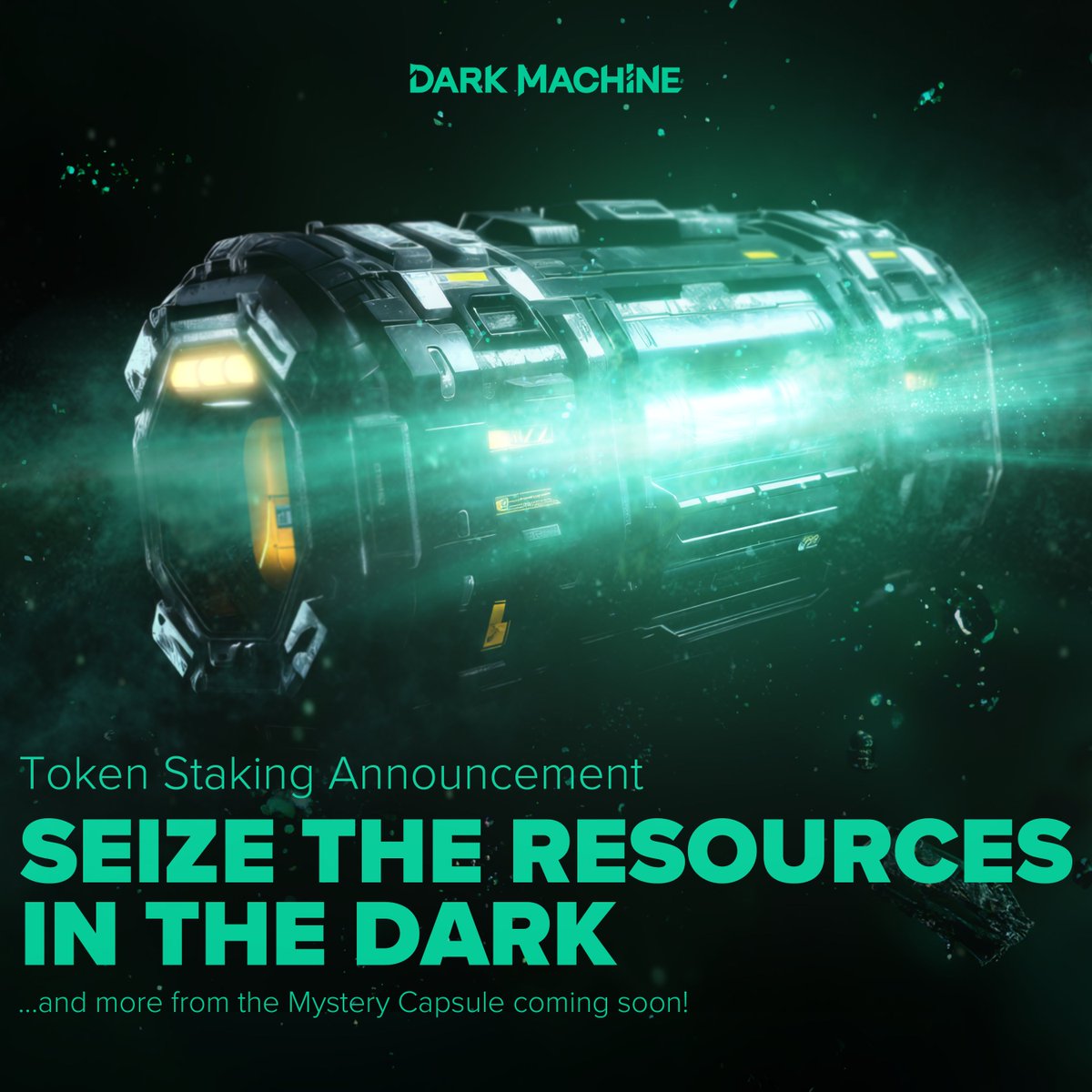 DarkMachineWeb3's tweet photo. 🚨⚡️All Commanders: IMPORTANT TRANSMISSION ⚡️🚨

We will be announcing TOKEN STAKING momentarily!!
Get ready to stake for yields and great rewards.

Top stakers on the leaderboard will have a chance for additional rewards via MYSTERY CAPSULES... https://t.co/moBibKqJ6Y