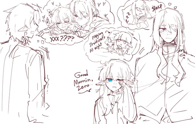 [ DnD ] อันนี้ Non Canon มาก ๆ ไปโคกะเพื่อนมาเลยอยากวาดเล่น คนซ้ายคือพี่ชายคนกลาง 