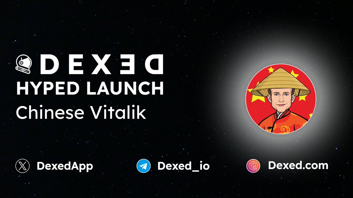dexed_eth's tweet image. 🔥#ETH HYPED LAUNCH
Chinese Vitalik $VGOD - t.me/ChineseVitalik… #VGOD
📄 CA : 0x7DDc68614EB75d958663E479bdd6bb6255aDd57a
📈 Chart : dexed.com/eth/0x6107c8bA…

╰┈➤ Trade with @DexedApp Powered by $DEXED token