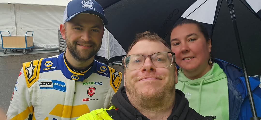 When you miss the btcc, but you love this photo of yourself, your other half and <a href="/DanielRowbottom/">Daniel Rowbottom</a>