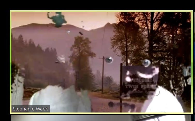 My Lynchian contribution. During the zoom calls of 2020 I used a Twin Peaks picture as my background, which blended my whole face… apart from my eyeballs