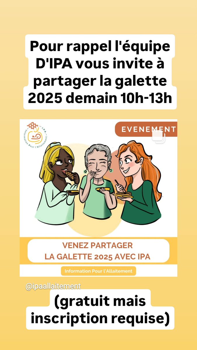 Venez nous rejoindre à Lyon de 10h à 13h !
Inscription gratuite : info-allaitement.org/ressources-en-…