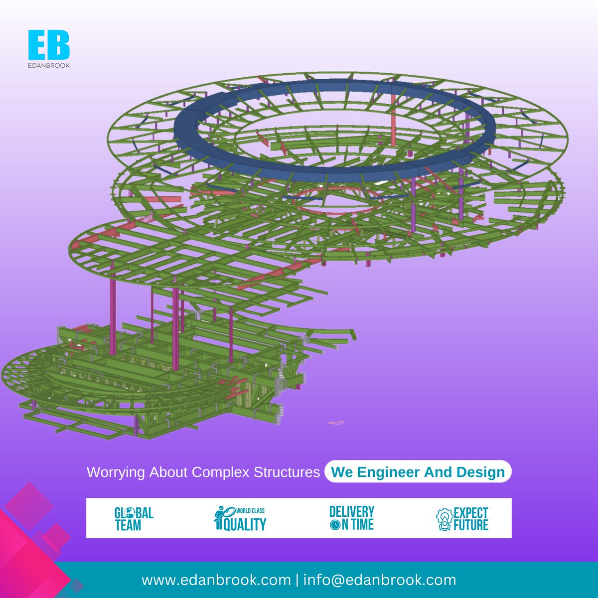 Edanbrookaus's tweet photo. At #Edanbrook, we design and engineer complex structures with precision. Our global team delivers world-class quality and on-time results, always looking ahead to shape the future. 💡🔧 #EngineeringExcellence #Innovation #FutureFocused #GlobalExpertise #QualityDesign https://t.co/LyoiCHRdXZ