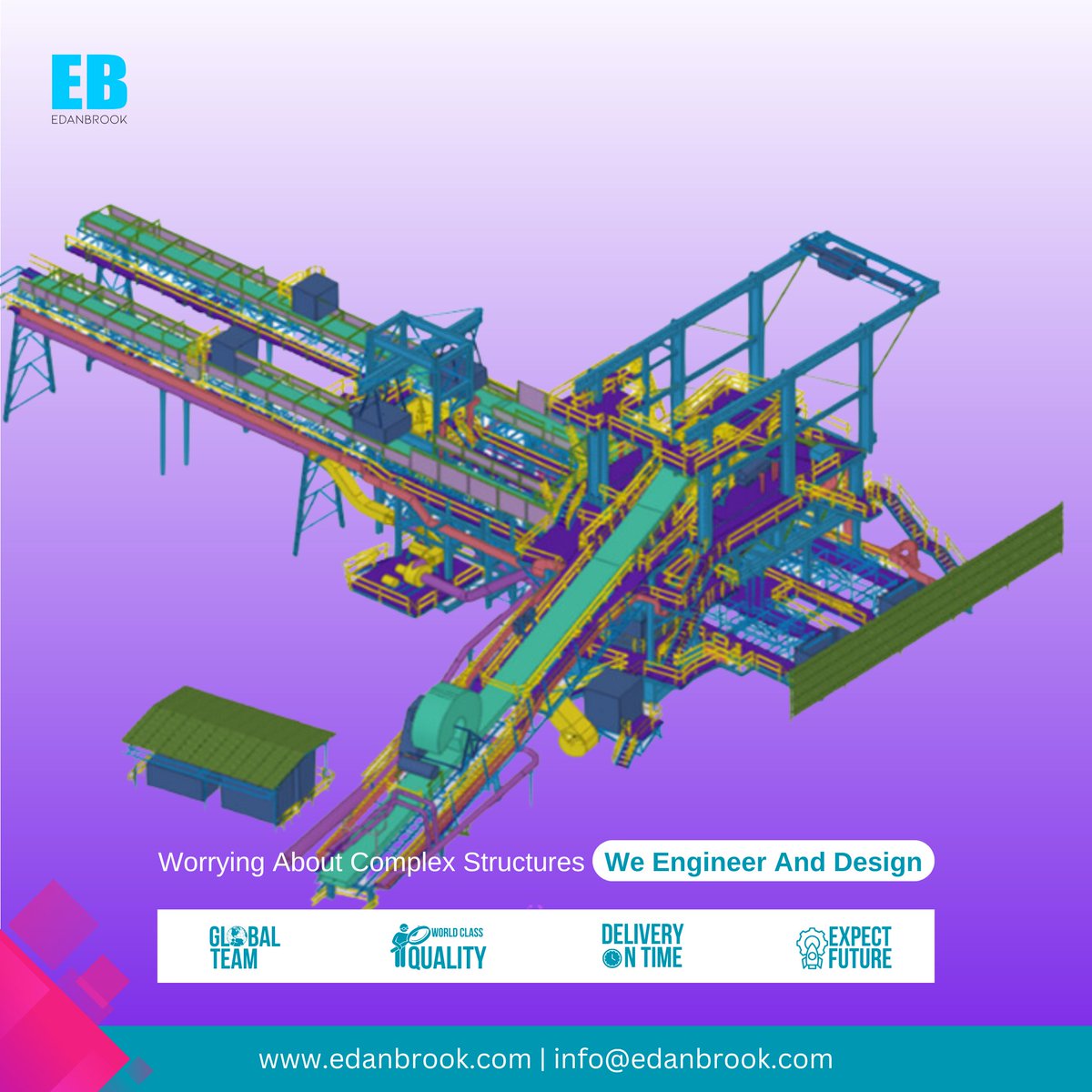 Edanbrookaus's tweet photo. At #Edanbrook, we design and engineer complex structures with precision. Our global team delivers world-class quality and on-time results, always looking ahead to shape the future. 💡🔧 #EngineeringExcellence #Innovation #FutureFocused #GlobalExpertise #QualityDesign https://t.co/LyoiCHRdXZ