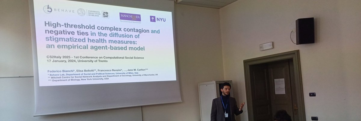 Behave (@behavelab_unimi) on Twitter photo <a href="/federico_fb/">Federico Bianchi</a> presents a paper on complex #contagion #malaria #preventive measures at the #CS2Italy conference on #computational social science conference in <a href="/UniTrento/">UniversitĂ di Trento</a> <a href="/federico_fb/">Federico Bianchi</a> presents a paper on complex #contagion #malaria #preventive measures at the #CS2Italy conference on #computational social science conference in <a href="/UniTrento/">UniversitĂ di Trento</a>