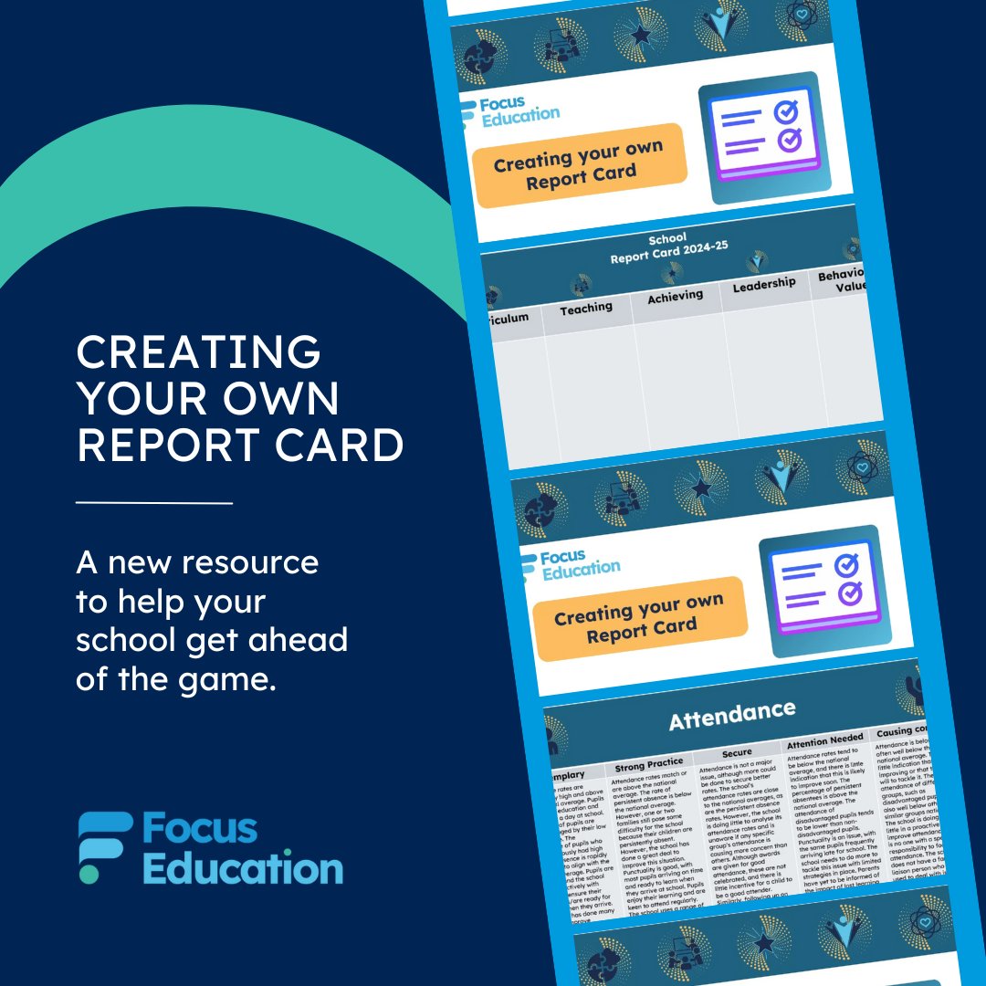 We’ve created a ⭐ BRAND NEW ⭐ resource to help you get ahead of the game and create your own report card.

Take a look at it here ➡️ loom.ly/aAC8XfQ

#focuseducation #education #earlyyears #EYFS #teaching #teachers #school #ofsted #reportcard #inspection