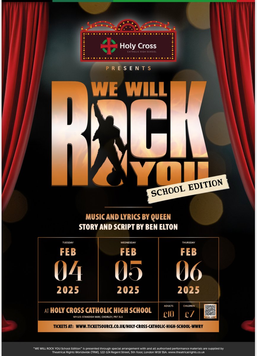 holycrosschorl's tweet photo. Don't miss out!

🎭 We Will Rock You 🎸
📅  February 4-6
🎫  Tickets on sale now

https://t.co/Ar0JP7Ek6Q https://t.co/ifPy7XTmif