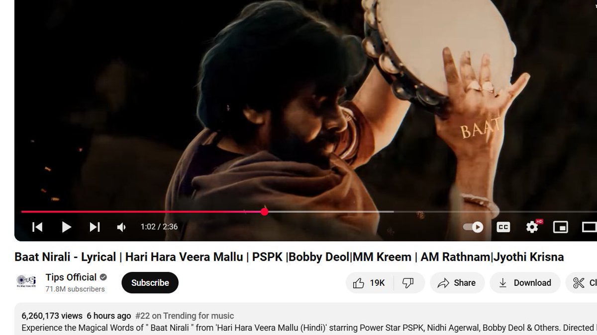 _JH_here___'s tweet photo. Hindi version lyrical song views 

 Pushpa2firstSingle 4.1M (5 hrs) #HariHaraVeeraMalluFirstSingle 6.2M (5 hrs)🤣 

#KompallyGodown 🤣 https://t.co/ZMfGsCLpq3