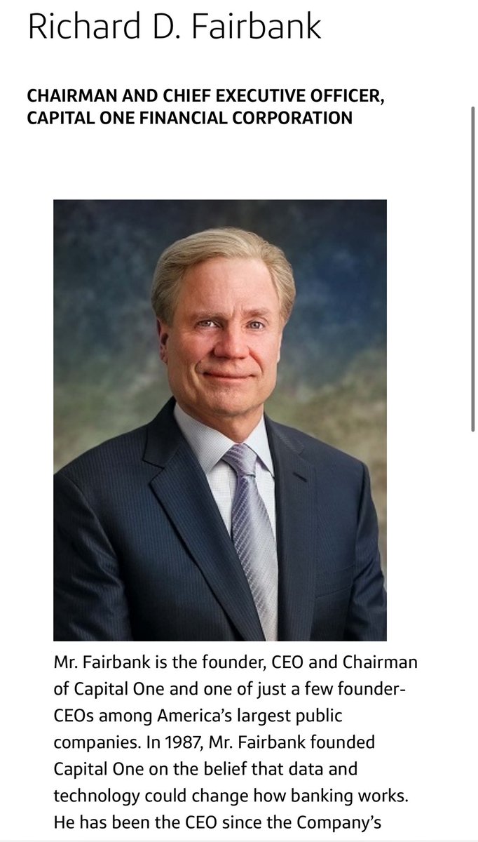 kinslev's tweet photo. I bet Richard D. Fairbanks the CEO of Capital One got his direct deposit on time https://t.co/3Gy4LpVK7J