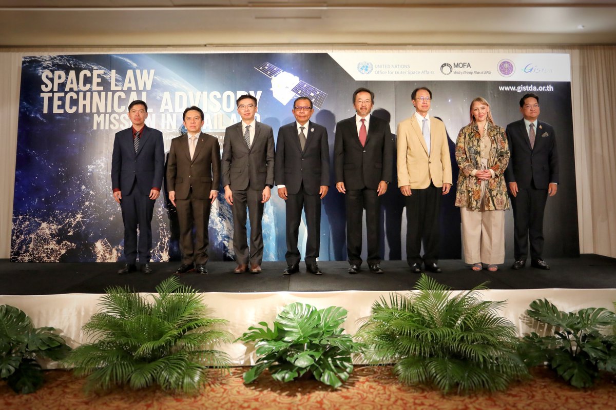 UNOOSA's tweet image. ππ NATIONAL SPACE LAW IN THAILAND!
UNOOSA, with the support of @GISTDA, & the Government of Japan, represented by the @MofaJapan_en, successfully concluded the #SpaceLaw Technical Advisory Mission (TAM) to Thailand from 15-17 January 2025 π§΅