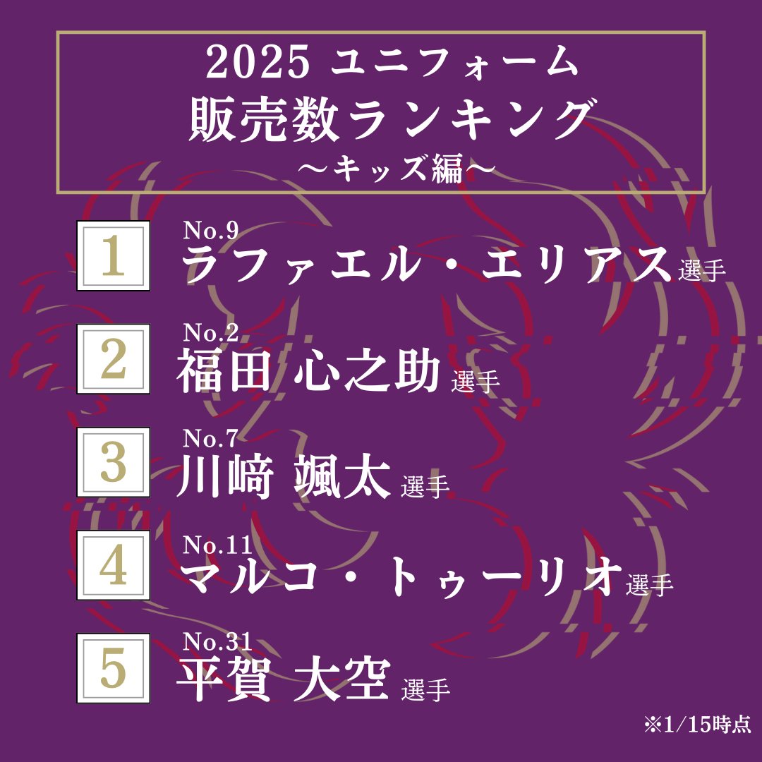 ユニフォーム種類別販売ランキング‼ ＼ ご好評いただいている、2025