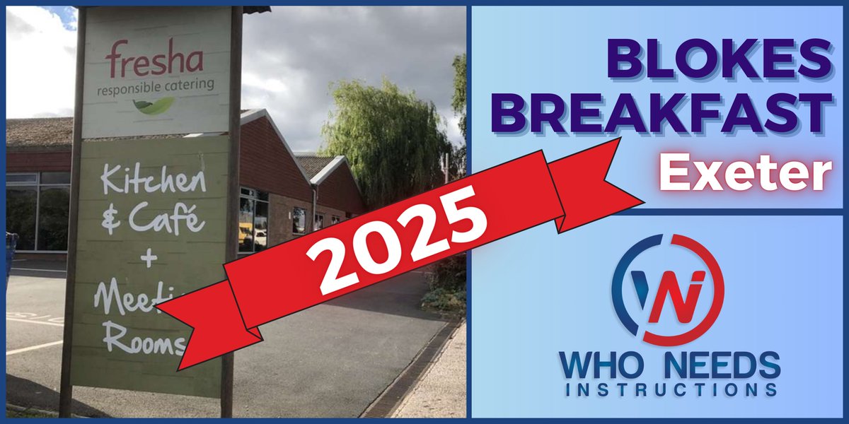 BLOKES BREAKFAST'S ARE BACK!

Friday 24th January, 8.00am <a href="/freshaexeter/">Fresha Cafe</a>

£12.50 (half price for MEMBERS) with Tickets available from Eventbrite - eventbrite.co.uk/e/blokes-break…

Come and join us for breakfast next Friday morning chaps, we'd love to see you! #Exeter