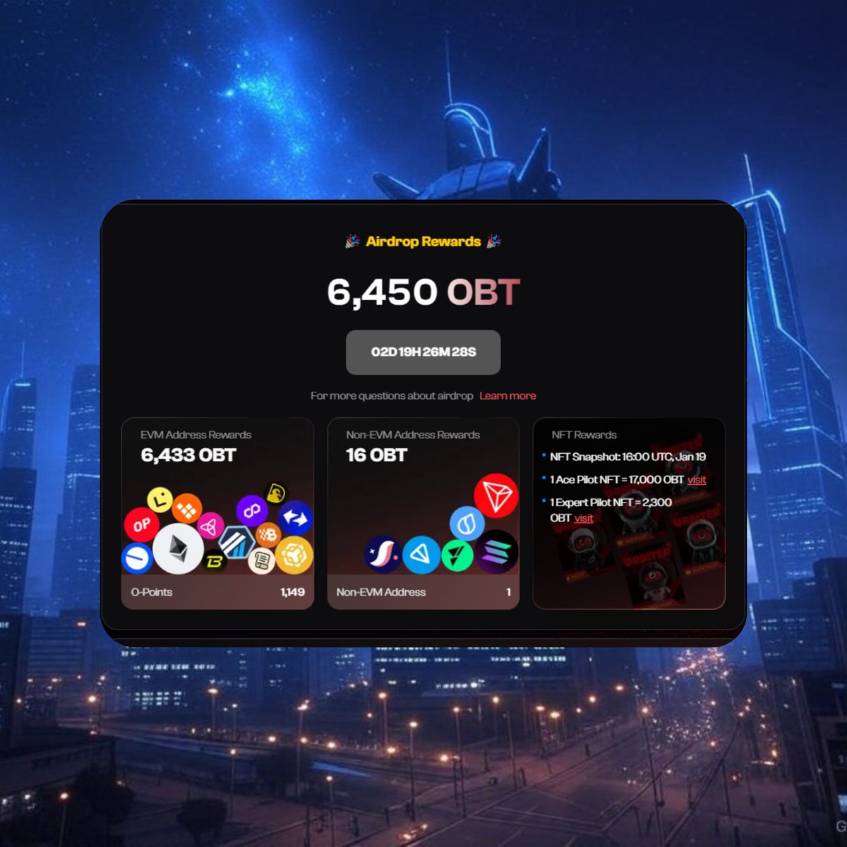 Vào check Airdrop Orbiter đi mọi người.

🔗 orbiter.finance/en/airdrop 

Sup 10 tỷ
TGE 2 tỷ 8

Không ăn thua rồi, khả năng cũng không lãi so với phí bỏ ra là bao có khi lõm. Cái dự án bào phí ác nhất mình từng tham gia, sau này cay nó quá mà bỏ nó luôn, chuyển sang cầu