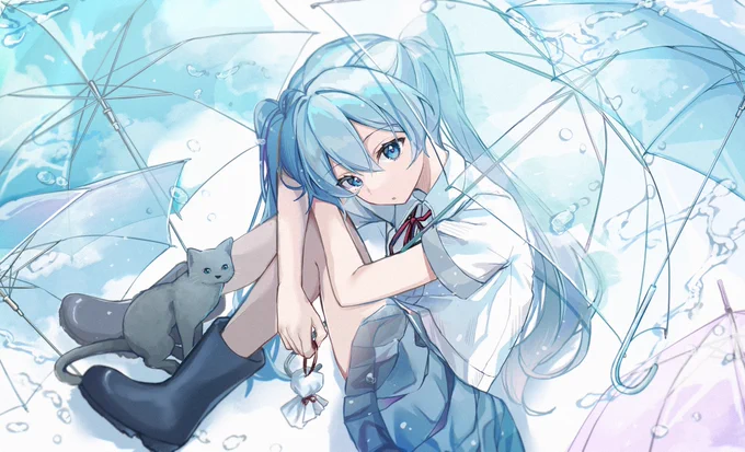 告知ゲンマイさんの新曲『灰猫と電子音』にてイラストを担当させていただいております⸒⸒⸒⸒透明感溢れる優しいミクうたです!是非聴いてください!よろしくお願いします 