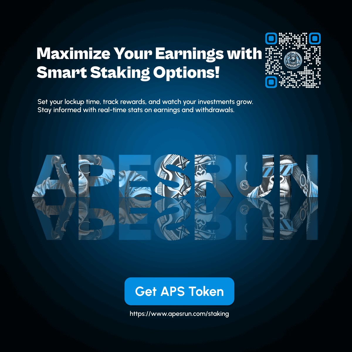 ApesRun_'s tweet photo. Set your lockup time, track rewards, and watch your investments grow. Stay informed with real-time stats on earnings and withdrawals.

start today! 👉 https://t.co/UIZz7WZpFz

#apesrun #cryptostaking #BlockchainGrowth #EarnCrypto #earnmore #DecentralizedEconomy #CryptoRewards https://t.co/jHcMlQKxEC