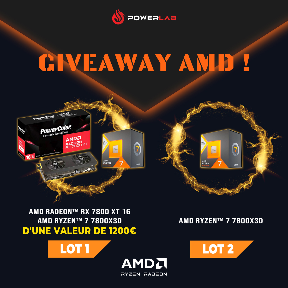 PowerLabFr's tweet image. 🎉 GIVEAWAY JANVIER 2025 🎉

On démarre 2025 en beauté avec AMD !
Comment participer ?
👉 Retweete ce post
👉 Découvre le lien en bio pour accomplir un max d’actions et augmenter tes chances !

Bonne chance ! 🍀

#concours #AMD #gaming #setup #Powerlab #giveaway #ryzen #radeon