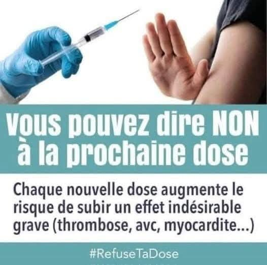 jmpapy127's tweet photo. #RefuseTaDose
#StopInjectionsARNm
#LibertéVaccinale
#ArrêtImmédiatDeVaccinatinsObligatoires https://t.co/rmV6deZoHl