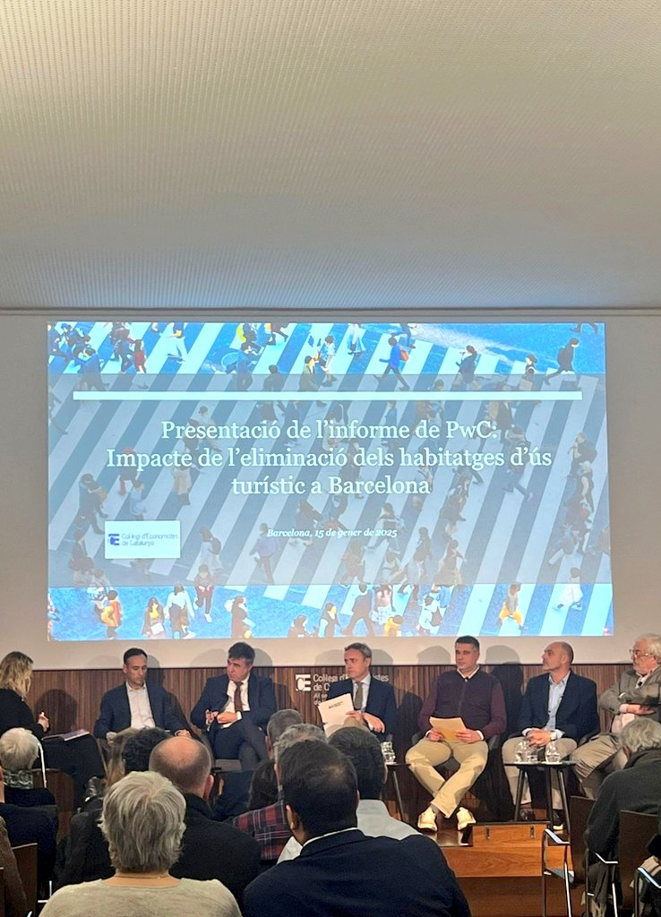 📢 Informe acerca del impacto de la eliminación de las viviendas de uso turístico en Barcelona

Hace unos días fue presentado el informe de <a href="/PwC/">PwC</a> en el Colegio de Economistas de Cataluña, al cual tuvimos la oportunidad de asistir y constatar que los datos son muy preocupantes