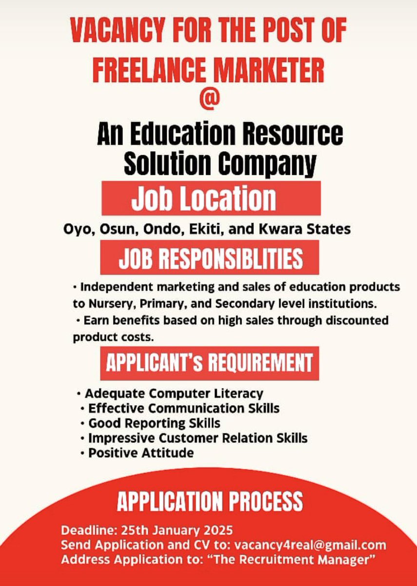 firstveritas's tweet photo. Vacancies!

Open to hardworking, intelligent, self starters who fit the requirements for the positions. https://t.co/a9aN46Glqt