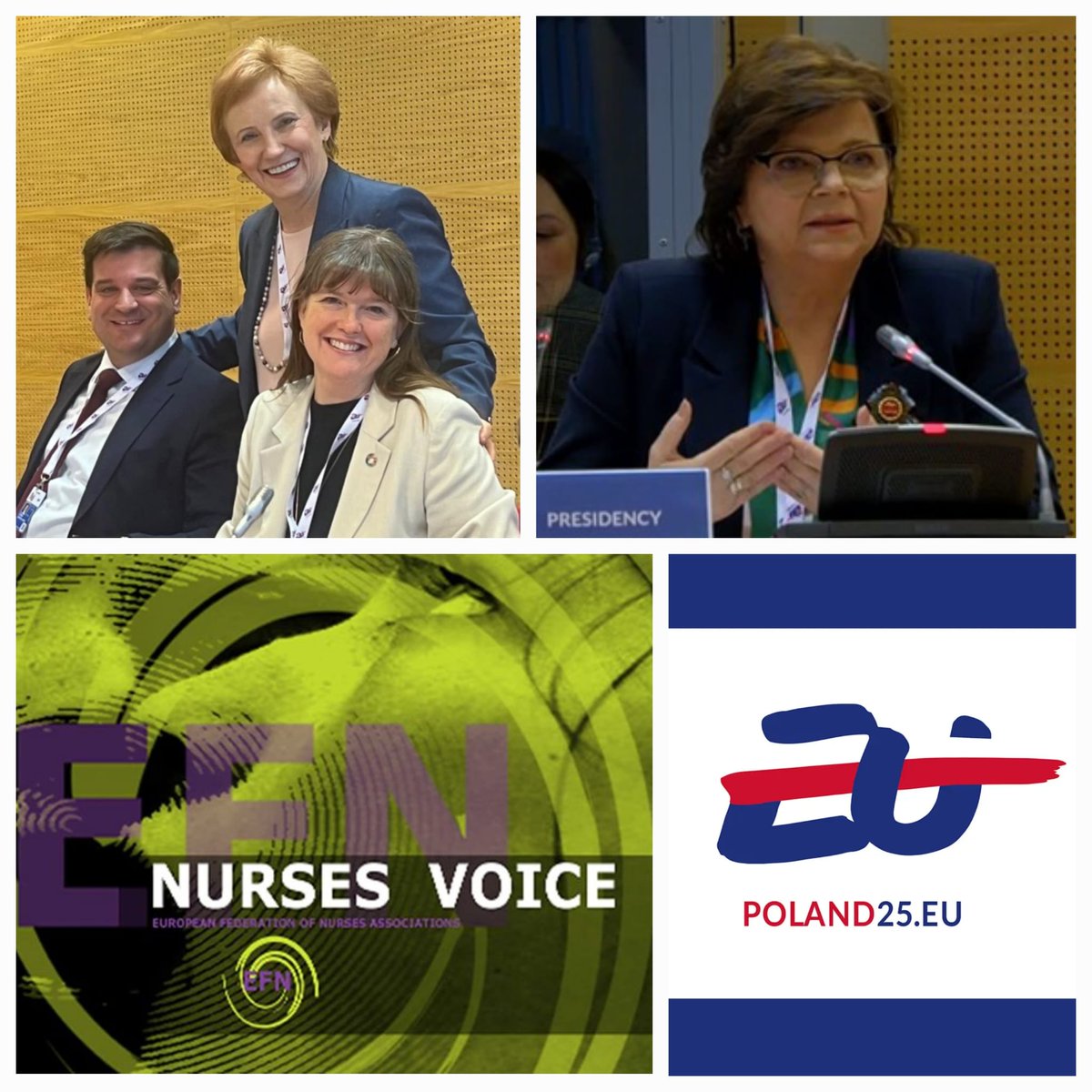 EFNBrussels's tweet photo. Today in Warsaw, with the #Poland25EU, and in the presence of the Minister of Health of Poland, the WHO-EU Nursing Action is being officially launched! #EFN is a key partner, focusing on #nursingstudentsmentorship and #safestaffinglevels. #Nurses #NursingAction #WHOEurope https://t.co/9srsPlh2yL