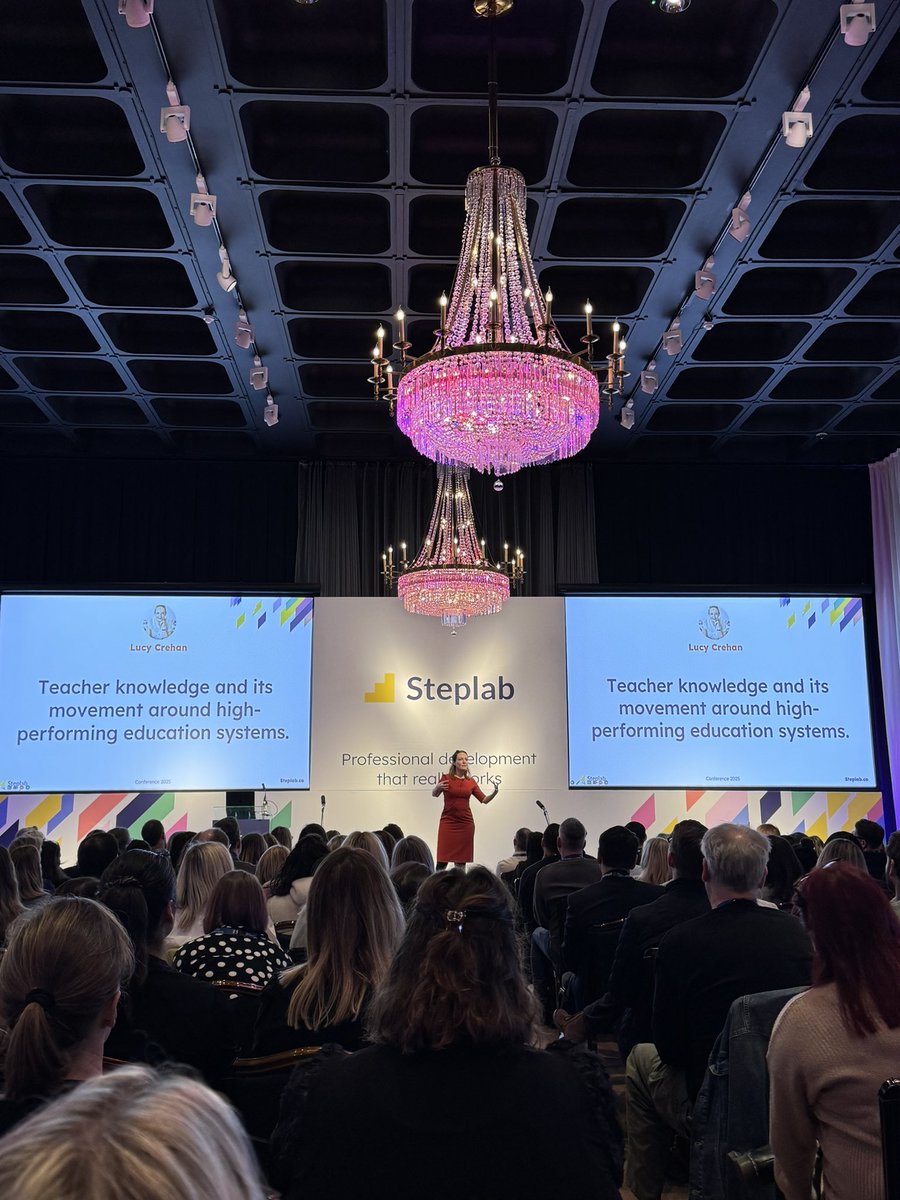 The inspiring <a href="/lucy_crehan/">Lucy Crehan</a> discussing the importance of teacher knowledge but even more importantly, the importance of teacher collaboration to improve teaching and learning! 
<a href="/Steplab_co/">Steplab</a>