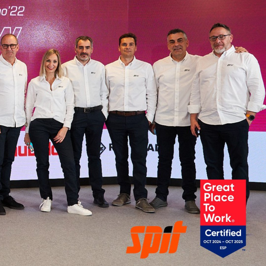 SPIT Espanya obté la certificació Great Place To Work

Llegir notícia: spitpaslode.es/es/noticias/sp…

#NeverStopBuilding #Spit #ITW #GPTW