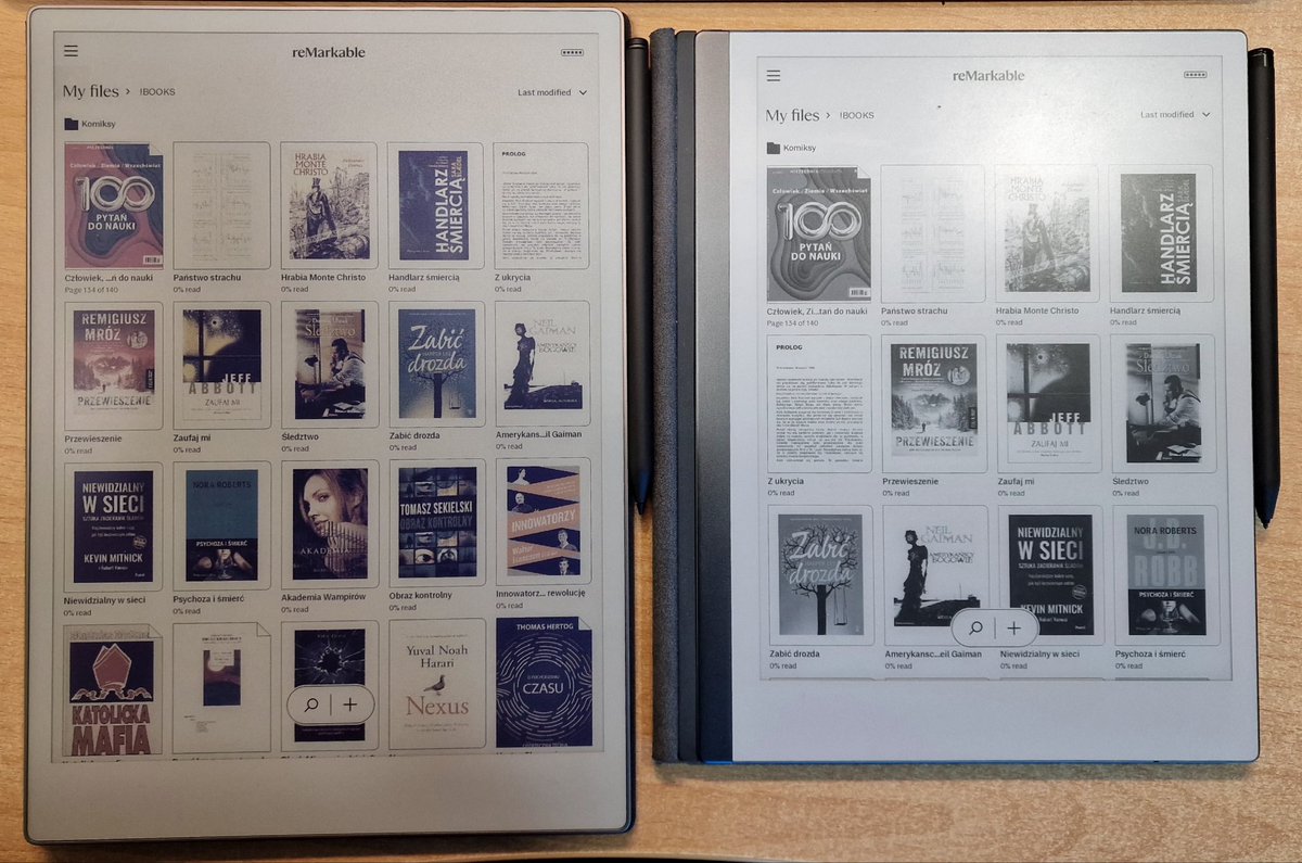 SebaMatysiak's tweet photo. Różnica w #reMarkable 2 vs #reMarkablePaperPro jest ogromna.
Kolor robi robotę. https://t.co/NUOgfXvYH4